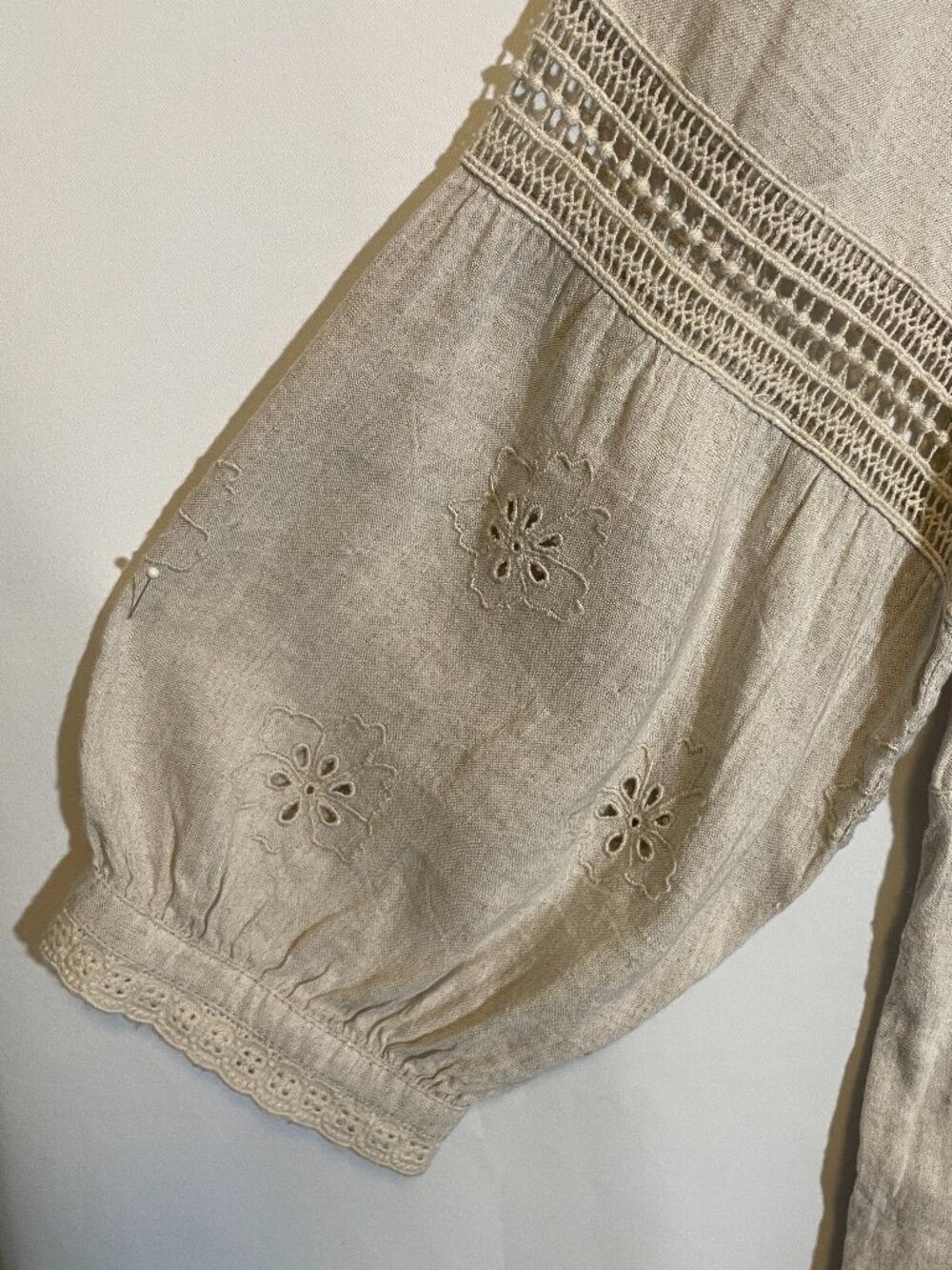 Tommy Bahama‎ St Lucia Split Neck Eyelet Linen Mini Dress Cover Up Size XL - Picture 3 of 9